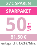 81,50 € (1,63 €/Min.) Minutenpaket über 50 Beratungsminuten
