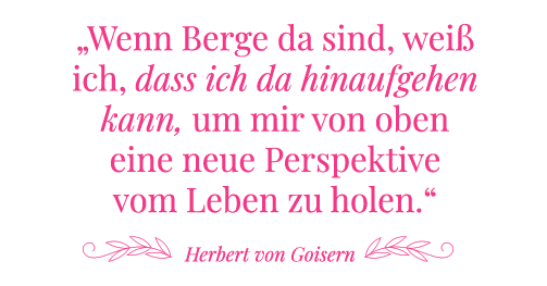 Ein Zitat zum Kraftort Berge