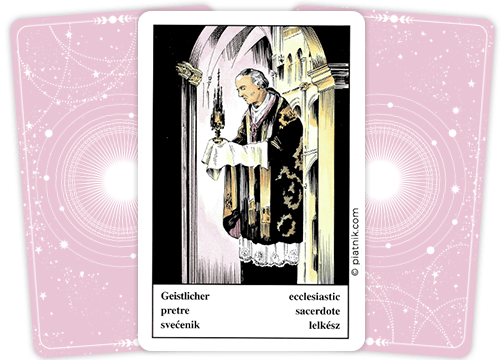 Motiv der Zigeunerkarte „Geistlicher“